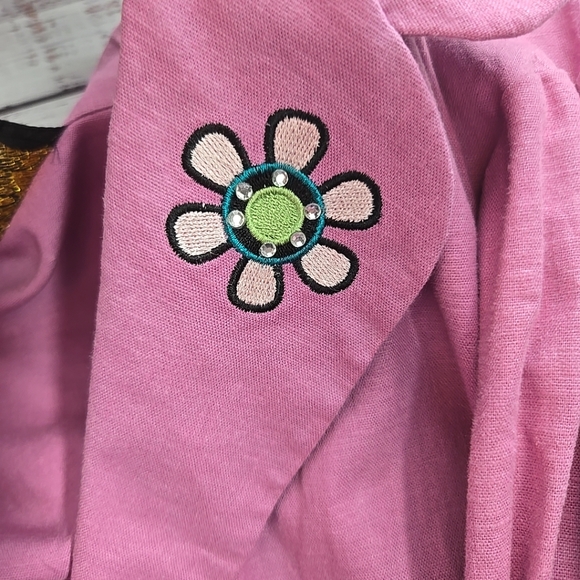 Vintage Bob Mackie Wearable Art Mauve Linen Blend Jacket Blazer 2X Embroidered - Picture 3 of 10